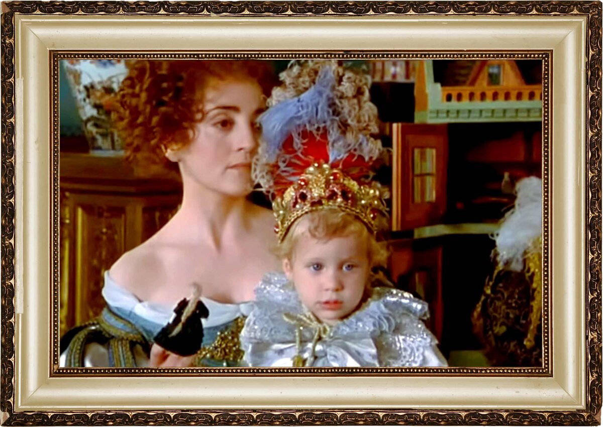  Кадр из фильма L'allée du roi / «Королевская аллея». В российском прокате «Путь короля»,1996 г. Франция. В роли мадам Скаррон — Доминик Блан.