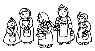 Рисунок Батый Ирины - подружки зовут Машу в лес