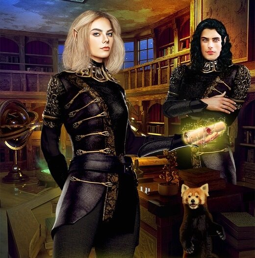 Для заставки использован фрагмент обложки романа «Эльф ведьме не товарищ, а муж», за которую, автор произведения Ллина Айс, благодарит Black Tiger Источник картинки - Онлайн библиотека mir-knigi.info