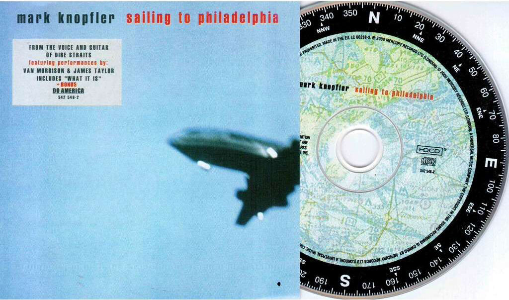 Диск и конверт альбома Sailing To Philadelphia (2000), куда вошла эта песня