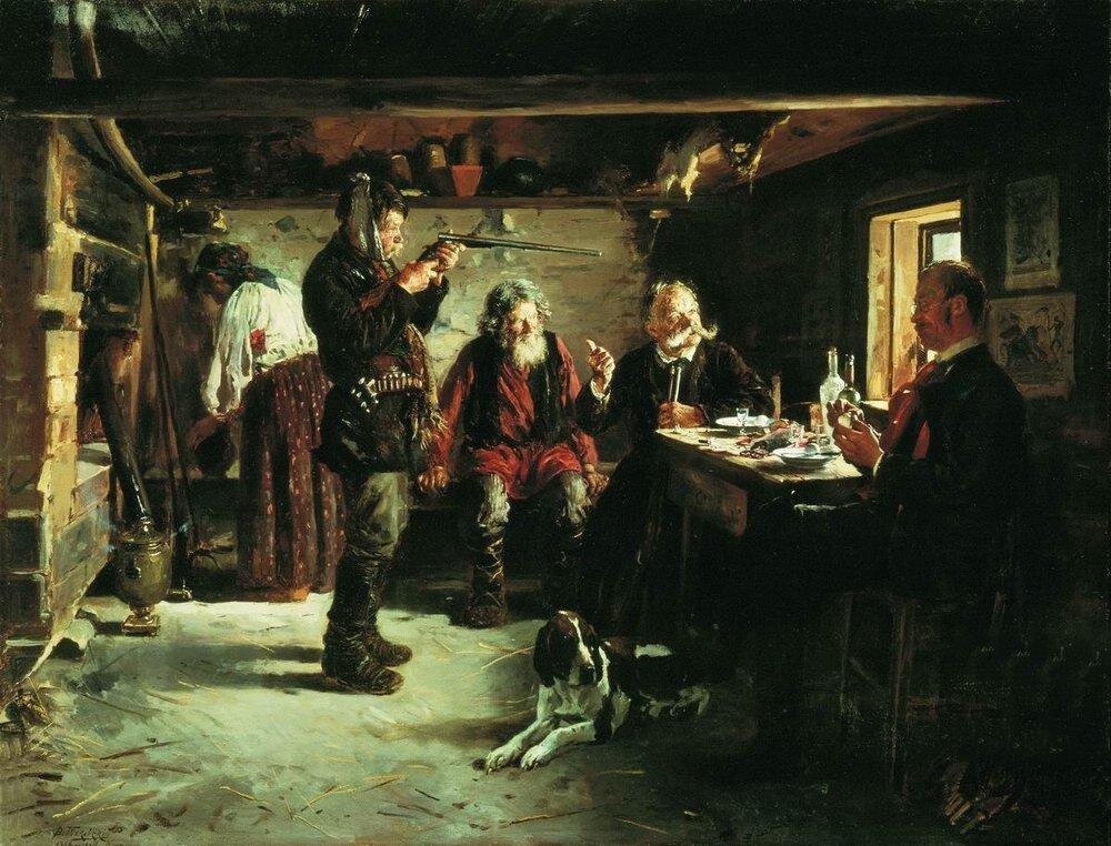 Маковский, Владимир Егорович,  "В избе лесника"