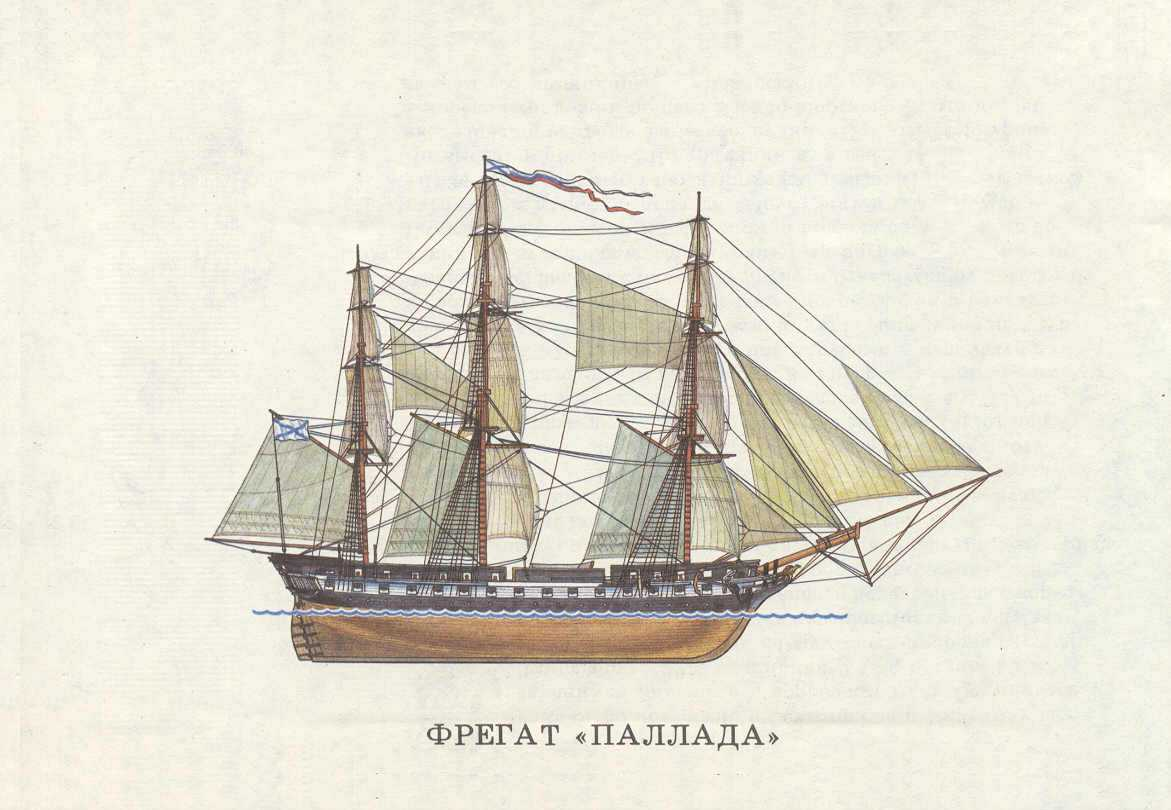 Фрегат Паллада Путятин. Фрегат Паллада 1832 модель. Фрегат краткое содержание