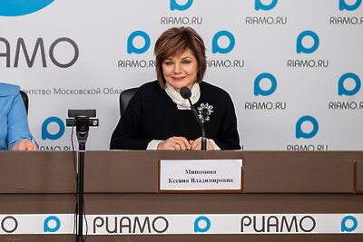    Уполномоченный по правам ребенка в Московской области Ксения Мишонова на пресс‑конференции РИАМО «Дети Подмосковья: 2022» ©Мария Шуревская РИАМО