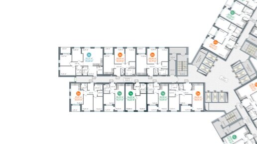 Видеообзор 1-комнатной 44.22 м² в ЖК DOK (ДОК)