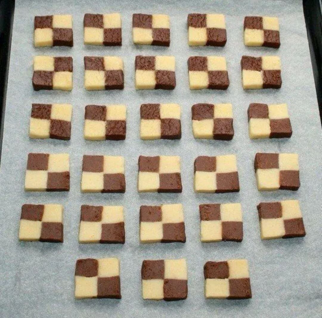 Печенье шахматное