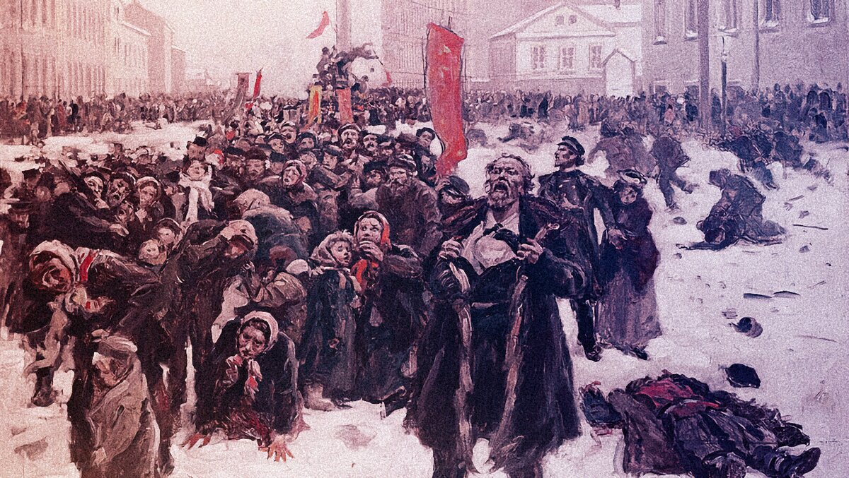 Репродукция картины «9 января 1905 года» Художник В.Е.Маковский (1846-1920 гг.)