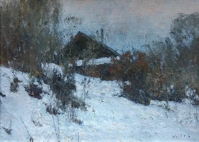 "Старый домик" х,м, 18х24 2016 год