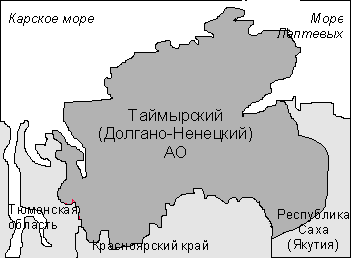 Карта таймырский автономный округ