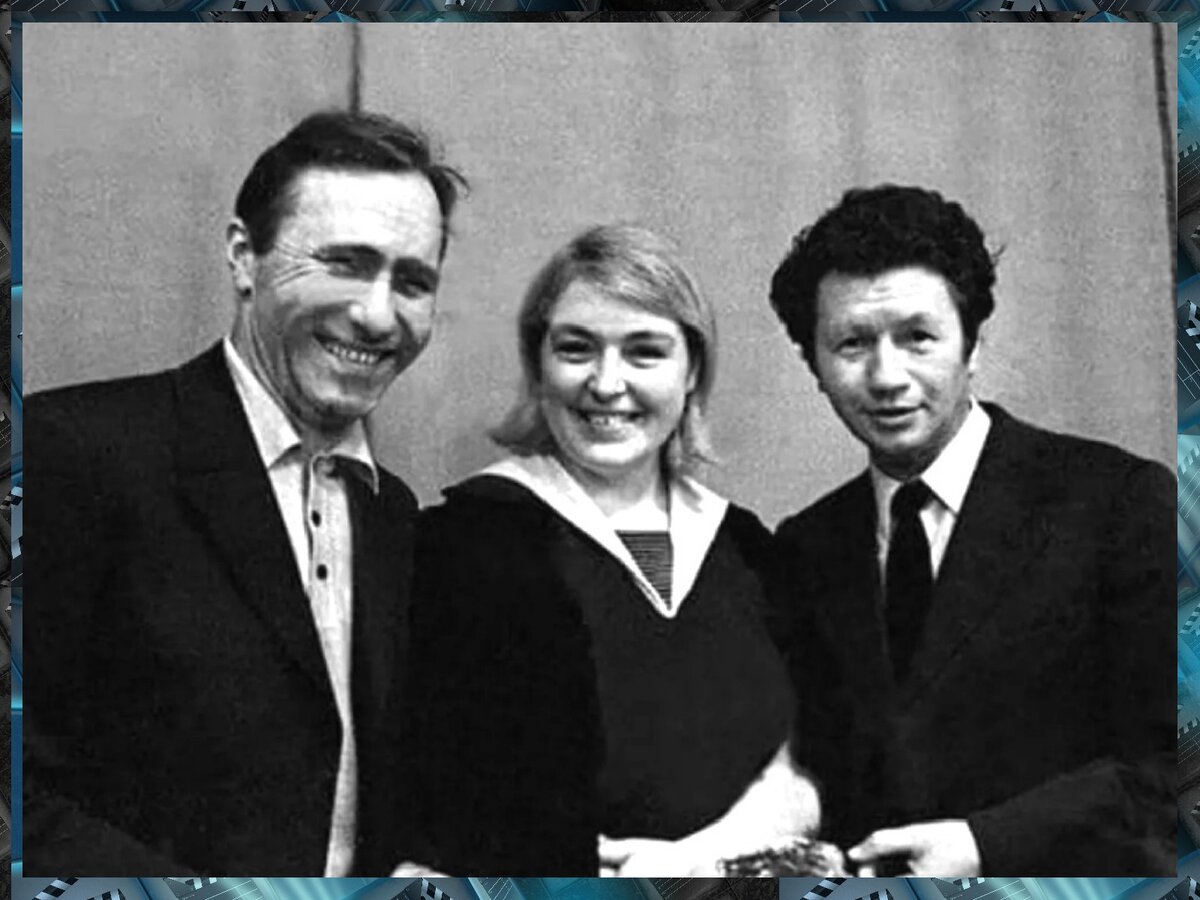 Василий Шукшин, Лидия Федосеева-Шукшина и Леонид быков на банкете VII Всесоюзного кинофестиваля. Баку,1974г. (фото из открытых источников взято для иллюстрации)