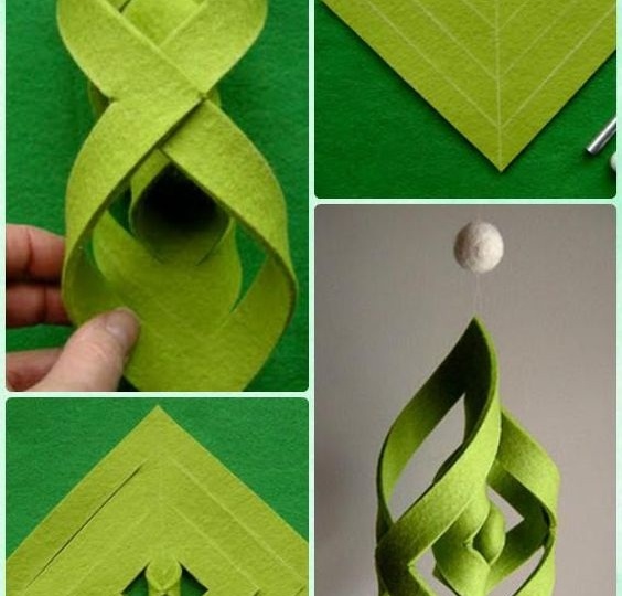 Новогодние украшения из фетра