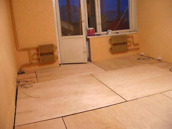  Настил фанеры