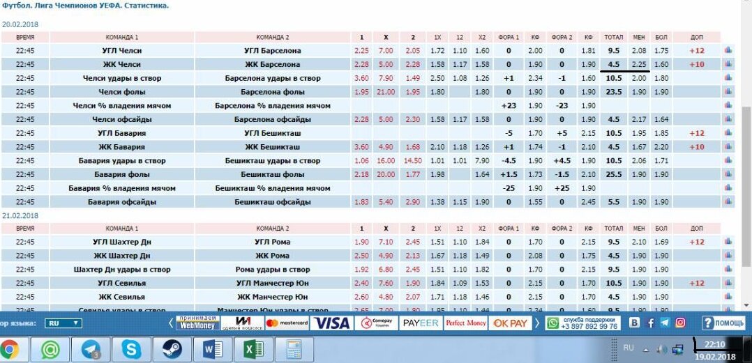 Линия на 22:10 вчера. 