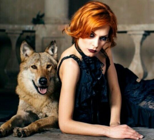 Мэрилин Керро с волком (фото из интернет)