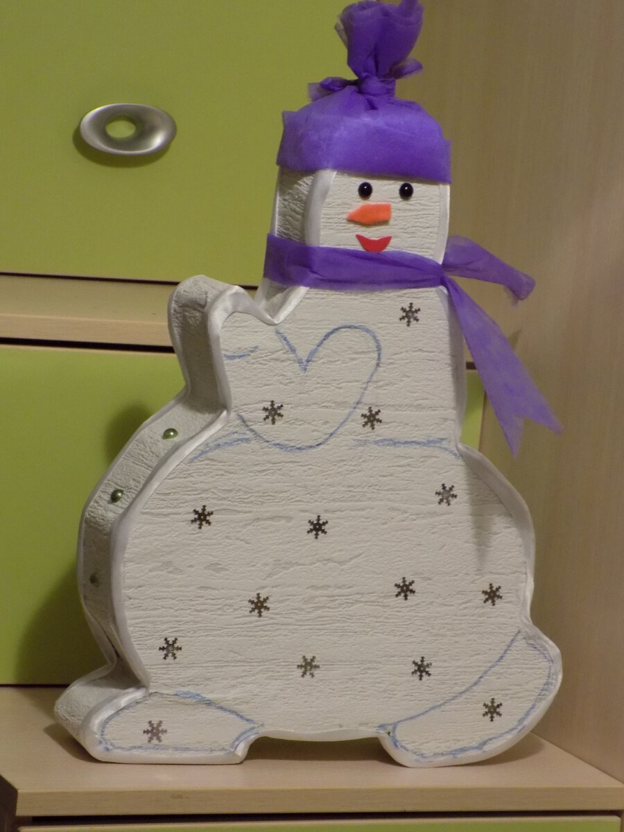 Как сделать снеговика из папье-маше (видео)