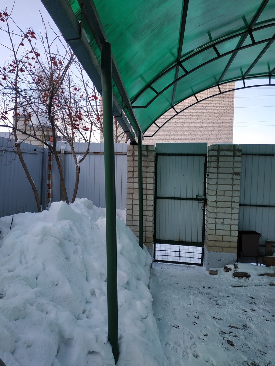 Опоры 76 мм погнуло снеговой нагрузкой