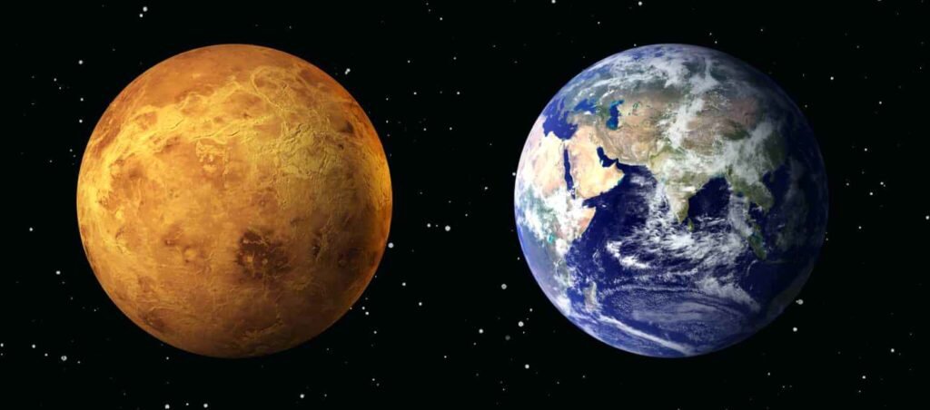 Венера и Земля (иллюстрация из открытых источников) 