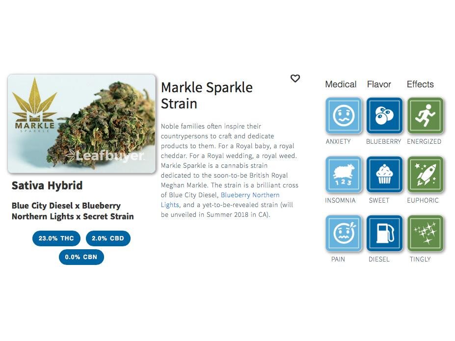 "Блеск Маркл" - "королевский" сорт каннабиса