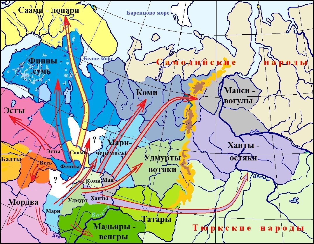 Карта руси народы