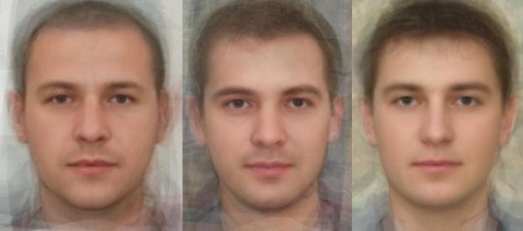 Усредненная внешность поляков, русских и украинцев. Угадайте, кто на какой картинке?