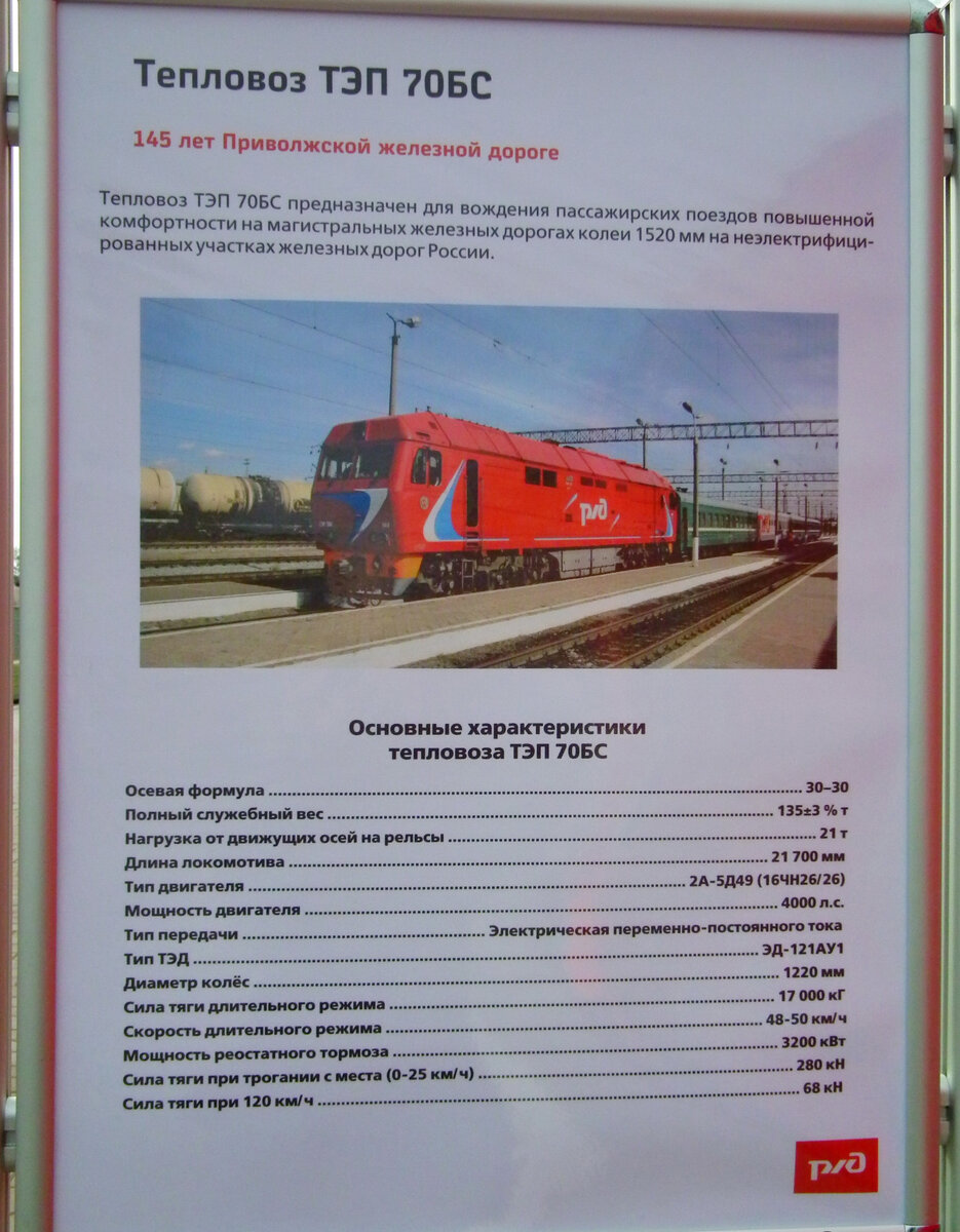 Табличка возле тепловоза