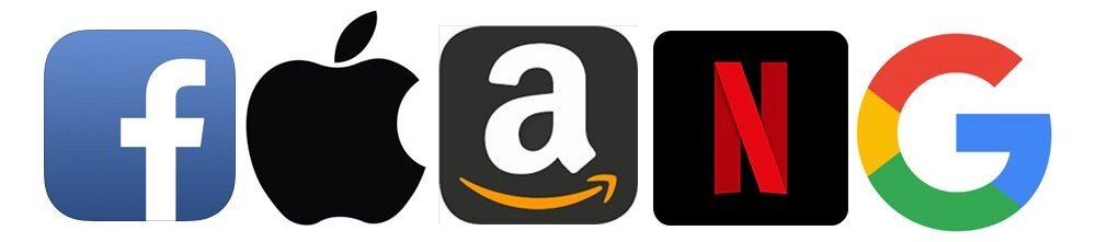 акции FAANG -  Facebook, Amazon.com, Apple, Netflix, Alphabet (Google)