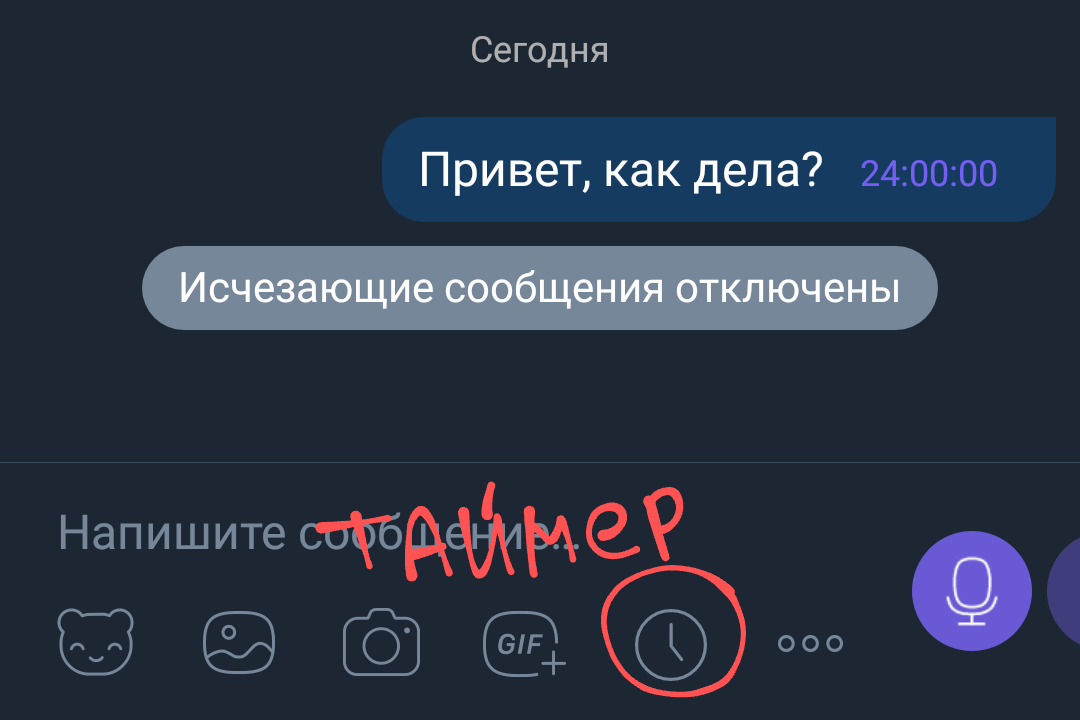Вайбер удален. Как установить таймер в вайбере.