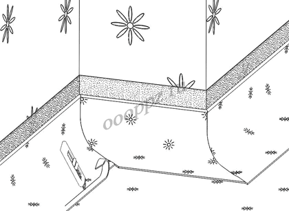 Коннелюрный плинтус установка