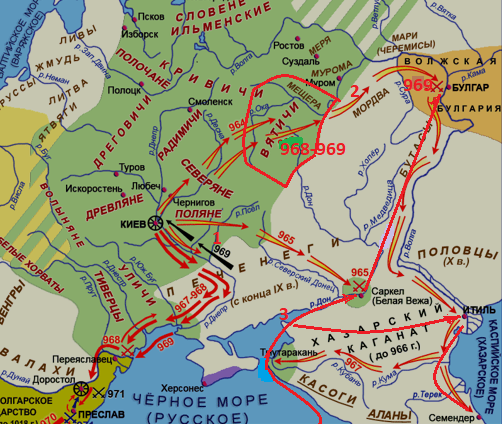 Три версии похода князя Святослава на хазар