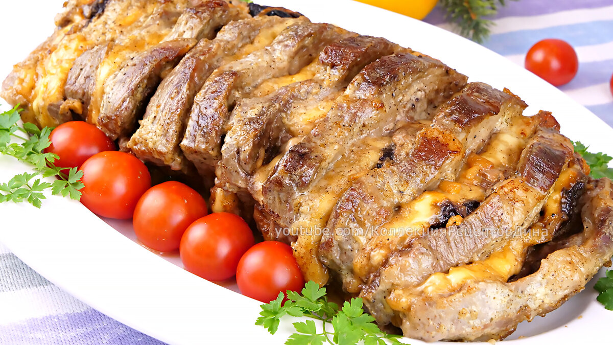мясо с черносливом в духовке фото