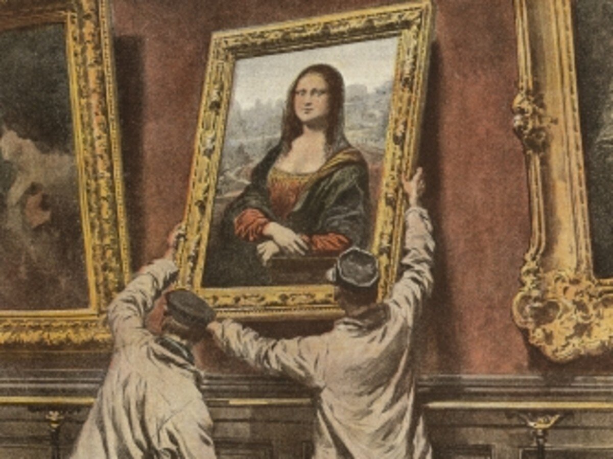 Джоконда мона лиза вандализм. В 1911 из лувра похищена картина джоконда. Кража мона лиза 1911. Похищение моны. Винченцо перуджа мона лиза.
