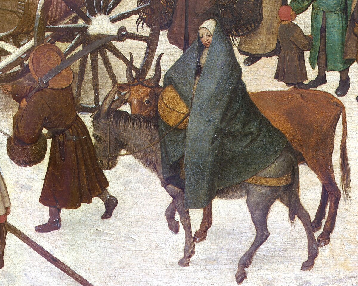 Питер Брейгель старший. Перепись в Вифлееме. фрагмент