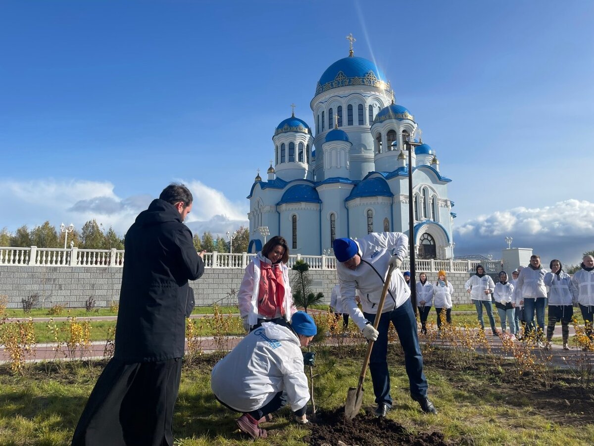    Будущий сквер у Свято-Троицкого кафедрального собора в Сургуте украсят новые кустарники и деревья