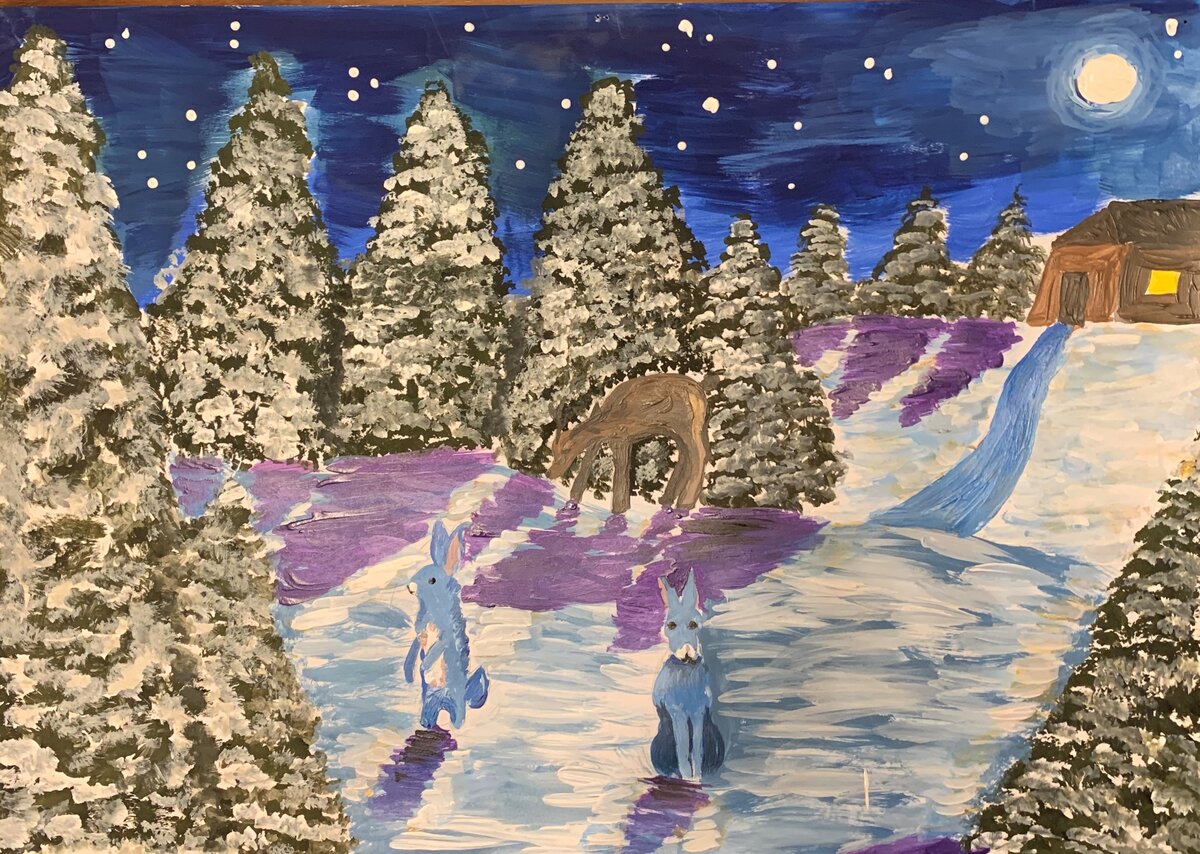 Басина Варя, 11 лет "Лунная ночь"