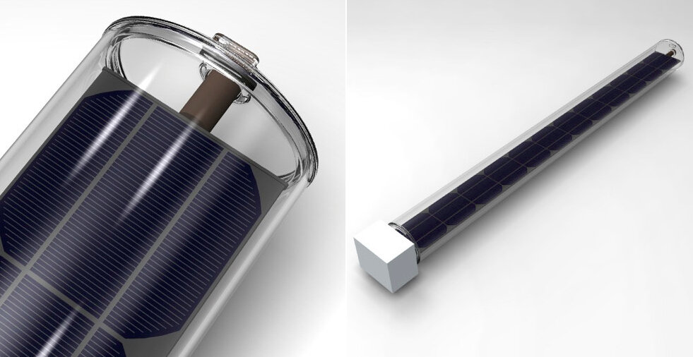 Гибридные солнечные коллекторы Virtu фирмы Naked Energy / Hybrid PV-T Panels (Heat + Power output). http://www.jetsongreen.com/wp-content/uploads/2012/03/Naked-Energy-Virtu.jpg