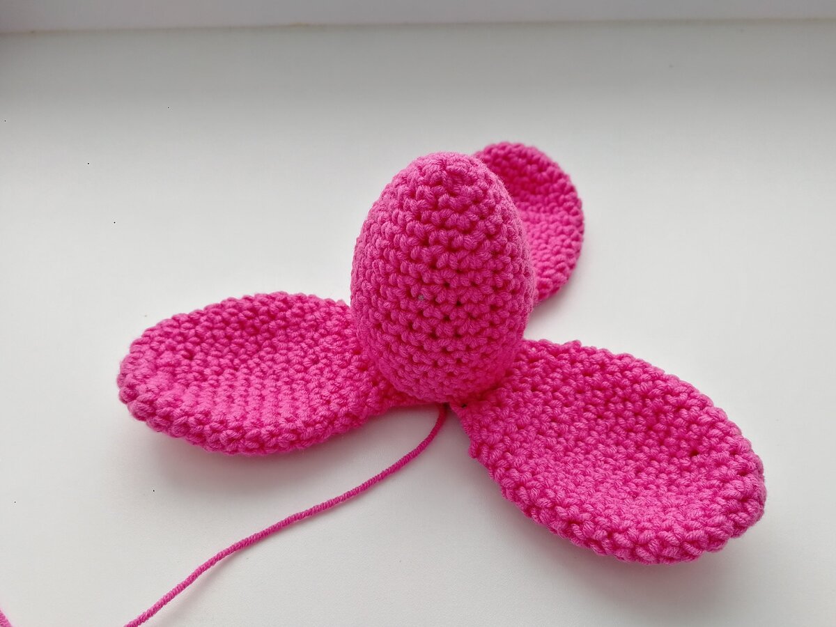 Лепестки с центром цветка после соединения