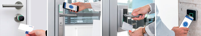 Компактность, простота и безопасность 
 
Решение evolo smart от компании dormakaba предполагает наличие широкого  типа доступных устройств и идентификаторов доступа, позволяющих  сформировать СКУД с учетом персональных потребностей заказчика.
 
Автономность работы каждого из составных элементов позволяет избежать  дорогостоящей и трудоемкой работы по прокладке кабелей, а  универсальность системы позволяет без проблем установить элементы evolo  smart там, где раньше были установлены стандартные механические  цилиндровые замки.
 
Автономность монтажа обеспечивает возможность в дальнейшем переносить  элементы на новые точки доступа, обеспечивая многократность применения.  Такой подход несет в себе экономическую выгоду для покупателя, позволяя  отказаться от лишних закупок нового оборудования.
 
 Специально для системы специалистами dormakaba были разработаны следующие элементы: 
 
 