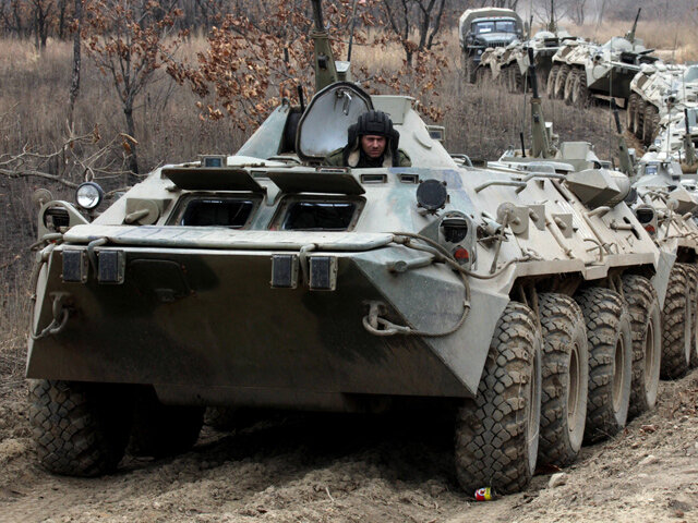 Рота на марше наши БТРы были 70-е