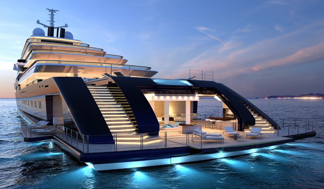 Суперяхта CRN 125 J Ade. Benetti se77antasette. Яхта gleam. Яхта Luxury Yacht.