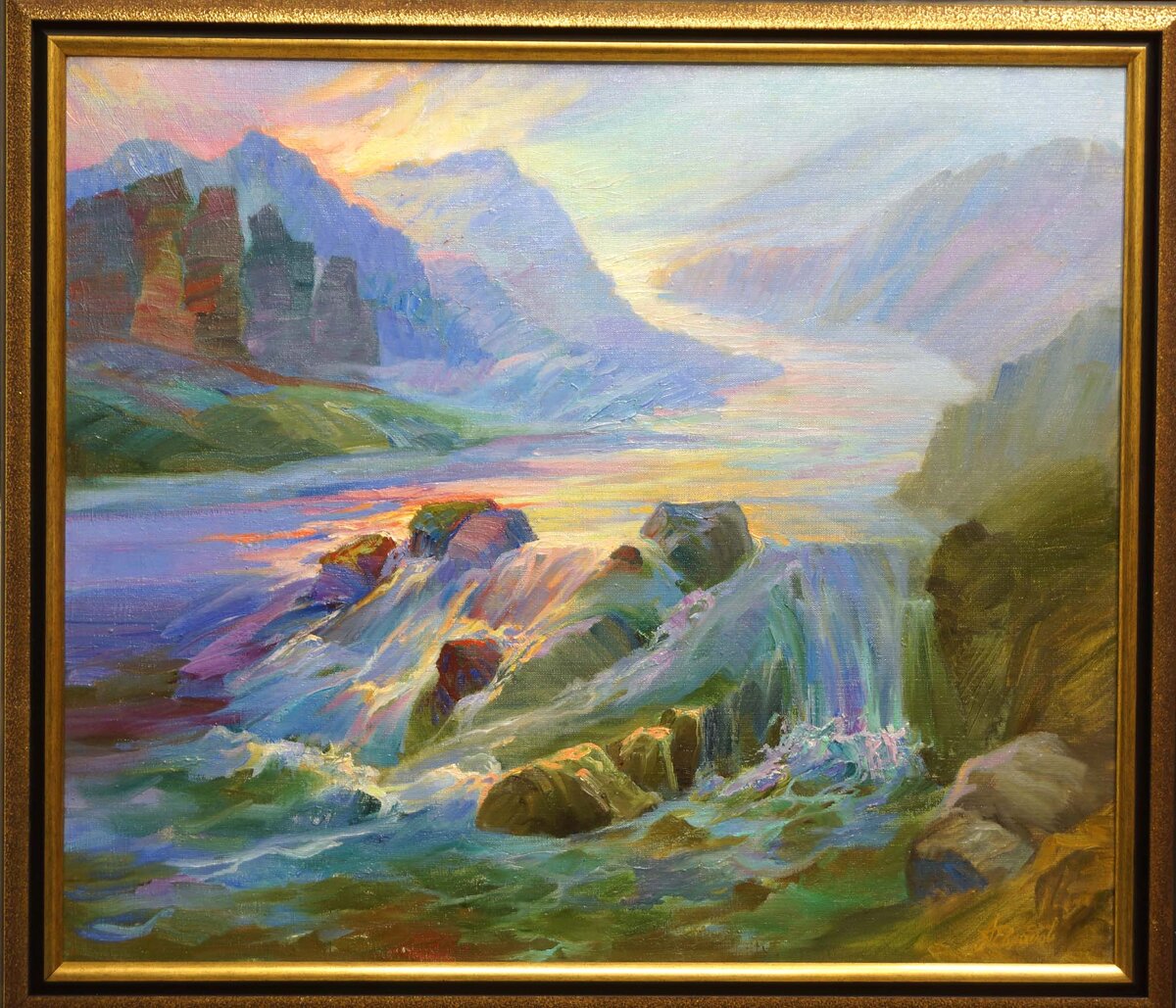  Андрей Евладов "Золотой рассвет" 60х70  хм 2017 г  