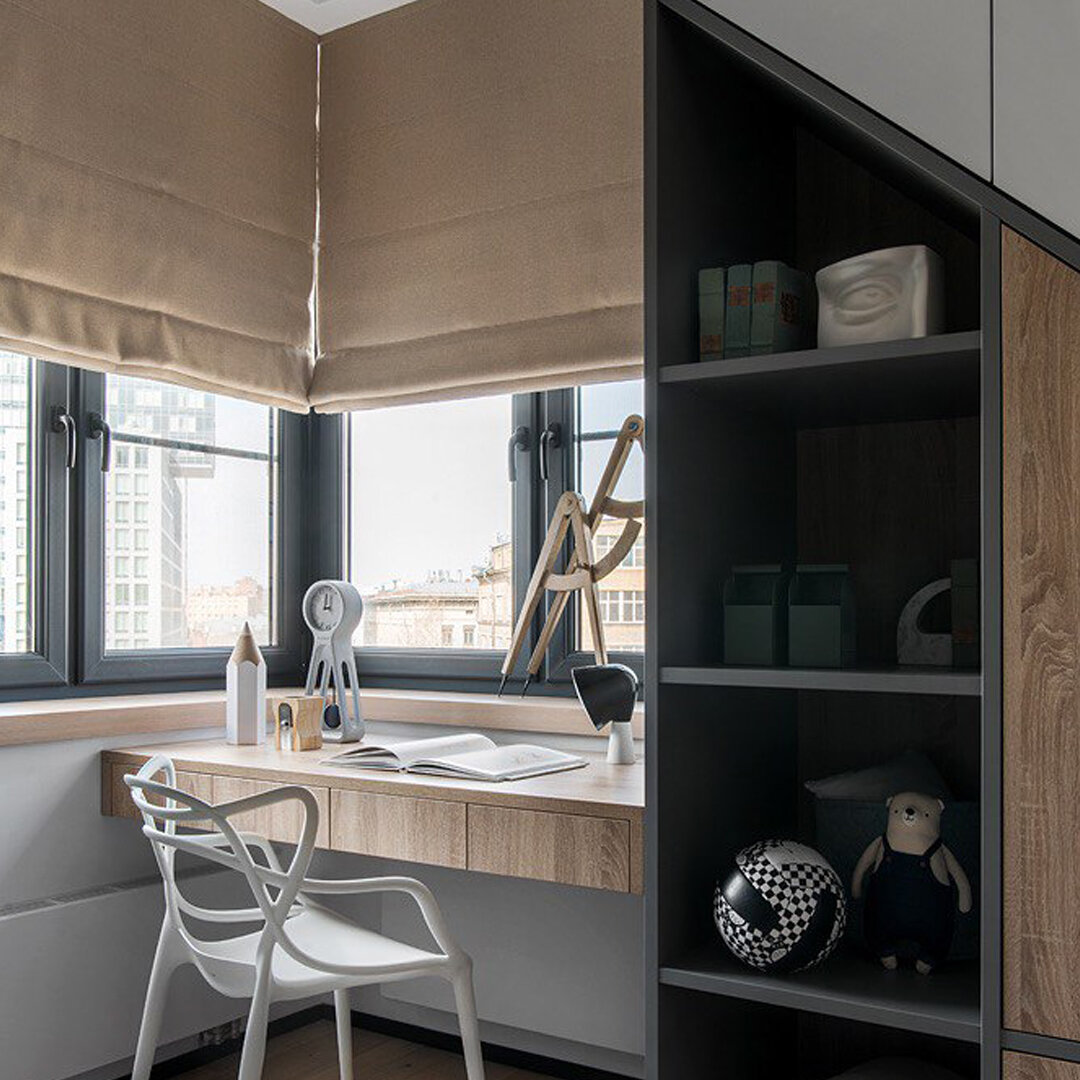 Примеры римской шторы в интерьере