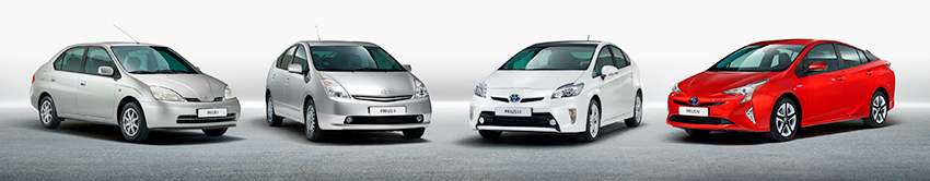 Четыре поколения гибридов Toyota Prius разошлись по миру с 1997 года в количестве более 5 млн