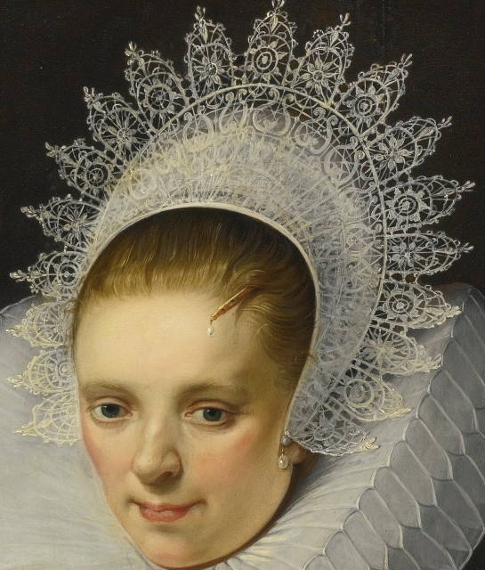 Женский портрет, Корнелис де Вос, 1630-е. (с) Из частной коллекции, sothebys.com. Деталь.