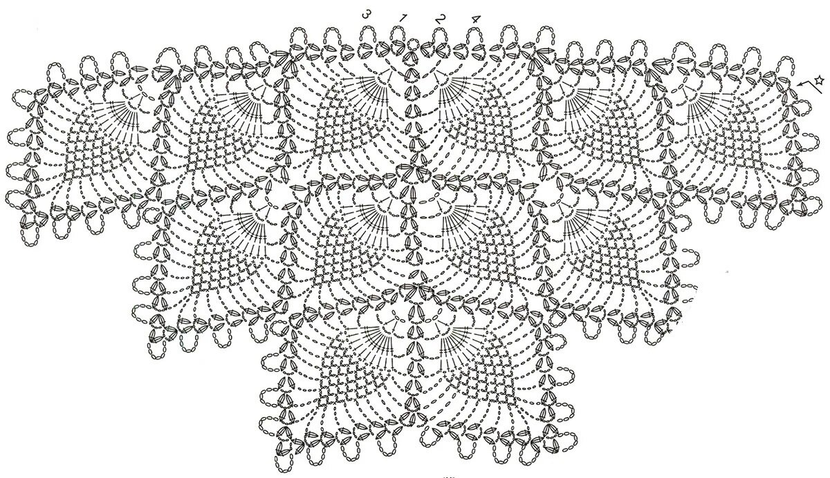 Шаль трансформер крючком схемы и описание