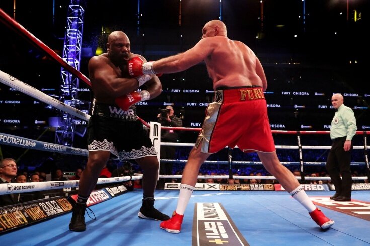 Фото с боя Тайсон Фьюри vs Дерек Чисора