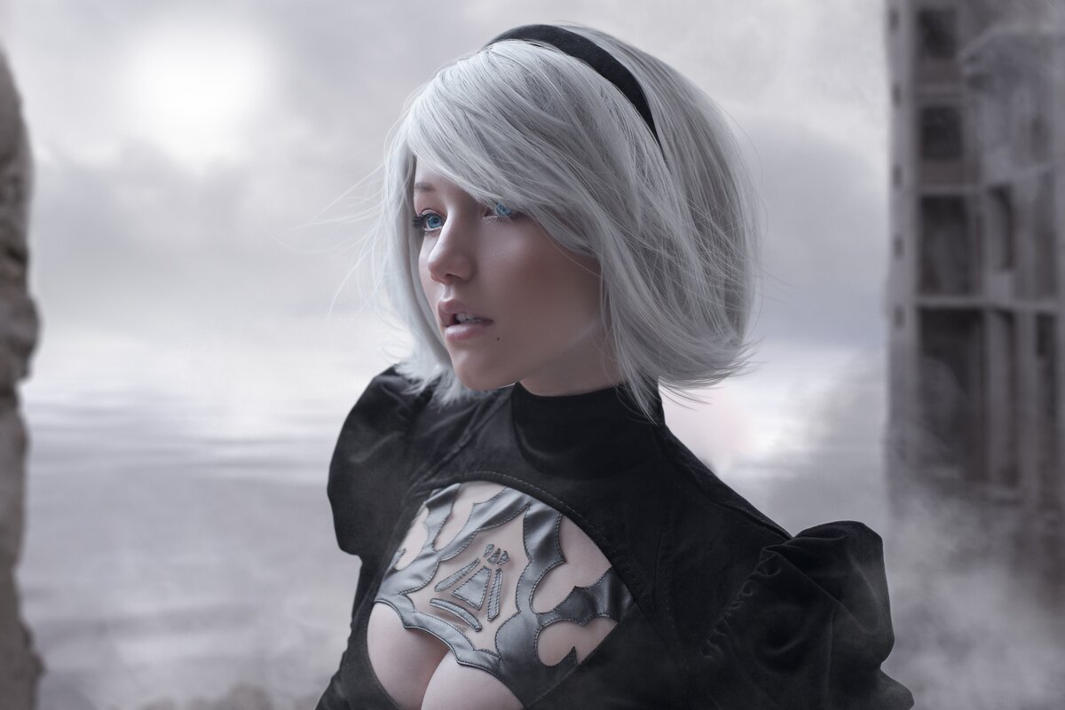 Косплей 2b из nier automata. Ниер автомата 2b. Лада Люмос 2b. Ниер автомата косплей.