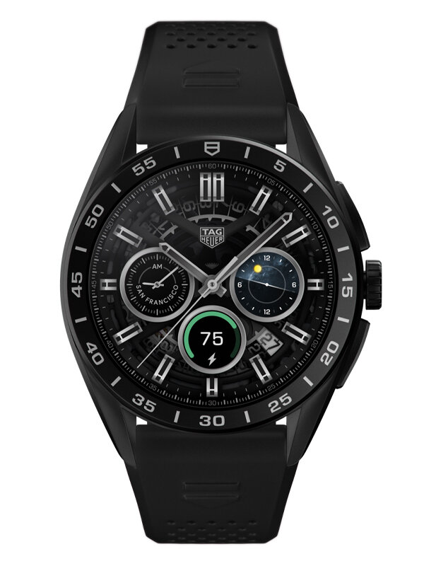 Смарт-часы TAG Heuer Connected в 45 мм корпусе из титана и керамики с сенсорным экраном 1,39 дюйма 