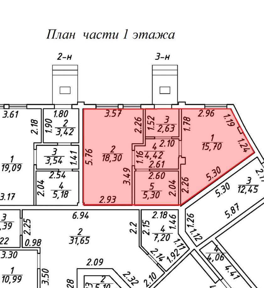 Данная квартира выделена красным цветом 