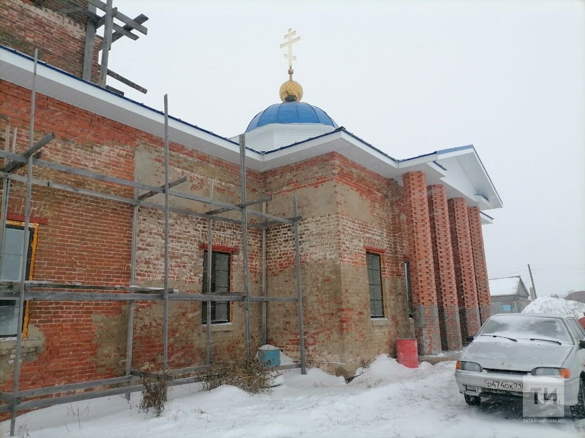 В селе Клянчино был заброшенный храм, который сейчас восстанавливают из руин. Фото: © Елена Фенина / «Татар-информ»