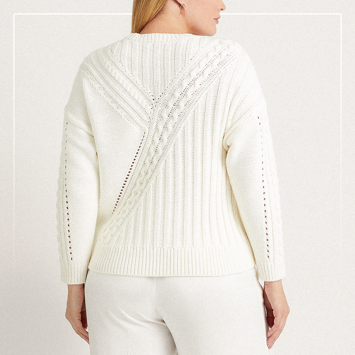 Джемпер с треугольной кокеткой от Ральфа Лорена, спинка