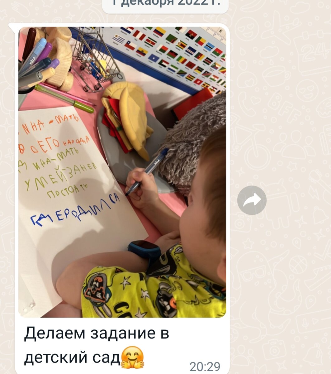 Скрин из переписки 